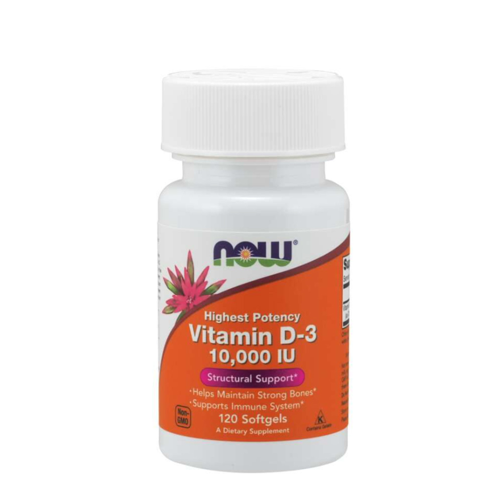 NOW Vitamin D3 10.000 IE 120 softgels