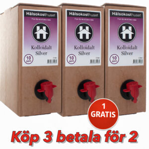 Kolloidalt silver 10ppm 3 liter 3st för 2!