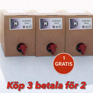 Kolloidalt silver Bib 20ppm 5 liter 3st för 2!