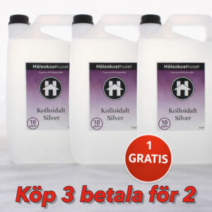 Kolloidalt silver 10ppm 5 liter 3st för 2!